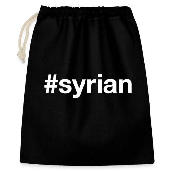 Syrie, Syrie, Hashtag - Sac cadeau 40 x 50 cm - noir - Devant
