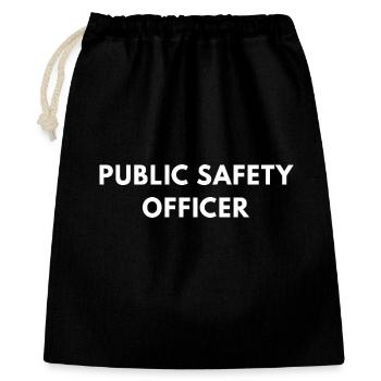 public safety officer - Gift Bag 40 x 50 cm - black - Front