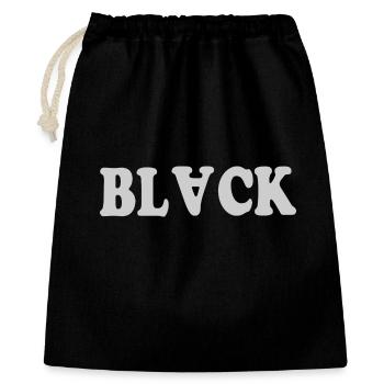 BLACK - Geschenkbeutel aus Baumwolle (40 x 50 cm) - Schwarz - Vorne