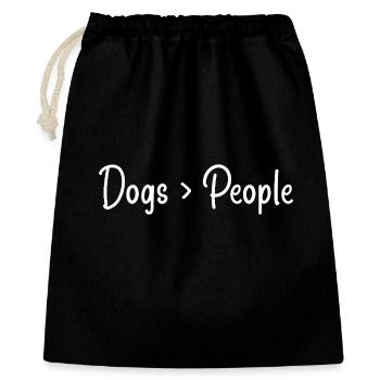 dog lovers - Gift Bag 40 x 50 cm - black - Front