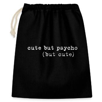 Petite faute de frappe mignonne mais psychopathe - Sac cadeau 40 x 50 cm - noir - Devant