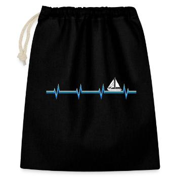 Segeln Segler Segelboot Katamaran Besitzer Skipper - Geschenkbeutel aus Baumwolle (40 x 50 cm) - Schwarz - Vorne