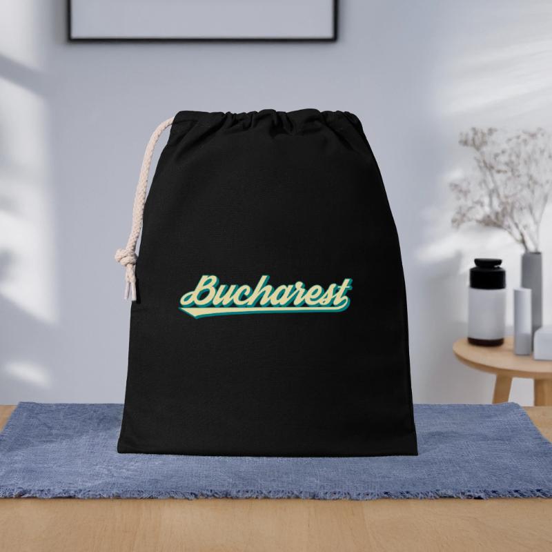 Bucarest Retro Script Sac cadeau 40 x 50 cm