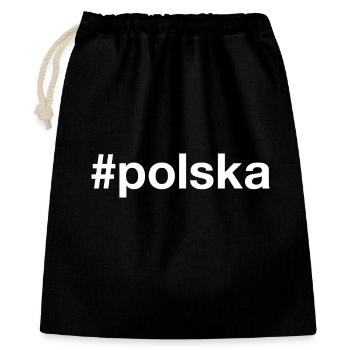 POLSKA Poland Polen Hashtag - Gift Bag 40 x 50 cm - black - Front