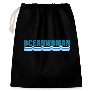 FEMME OCÉAN - Sac cadeau 40 x 50 cm - noir - Devant