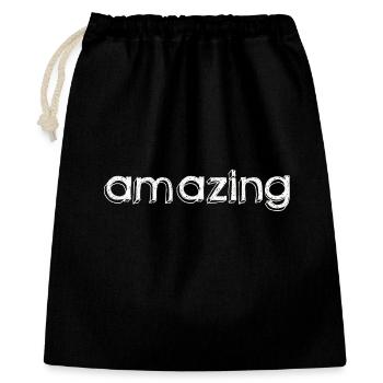 amazing - Gift Bag 40 x 50 cm - black - Front