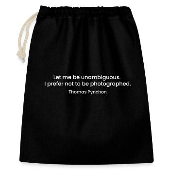 Citation de Thomas Pynchon - Sac cadeau 40 x 50 cm - noir - Devant