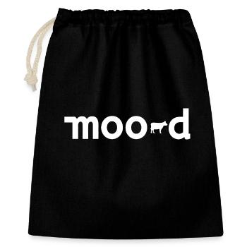 Mood Cow Pun Minimal - Sac cadeau 40 x 50 cm - noir - Devant
