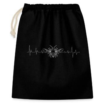 Abeille Pulse Line Art - Sac cadeau 40 x 50 cm - noir - Devant