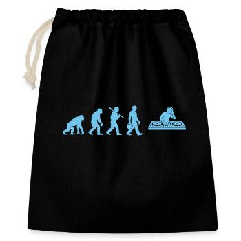 Evolution DJ Groove - Geschenkbeutel aus Baumwolle (40 x 50 cm) - Schwarz - Vorne