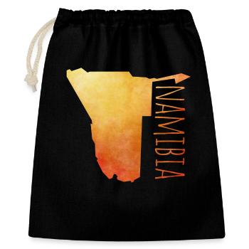 Namibia - Geschenkbeutel aus Baumwolle (40 x 50 cm) - Schwarz - Vorne