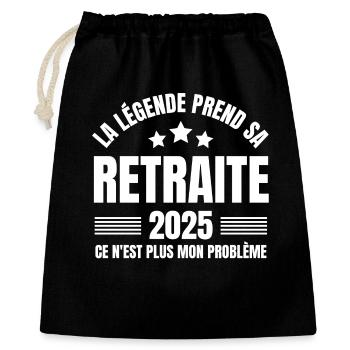 Retirement, I am retired, Retirement 2025 - Gift Bag 40 x 50 cm - black - Front
