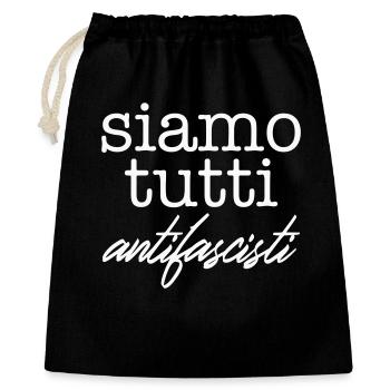 Siamo tutti antifascisti – Show a clear stance - Gift Bag 40 x 50 cm - black - Front