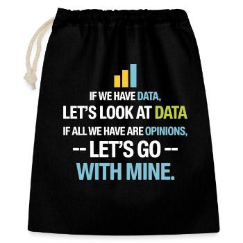 Let's Look At Data - Data Science Statistics Data - Gift Bag 40 x 50 cm - black - Front