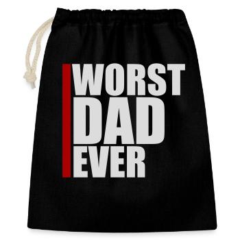 Worst Dad Ever Funny Sarcastic Father's Day Dad - Gift Bag 40 x 50 cm - black - Front