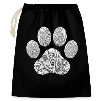 Chat Amoureux des animaux Illustration Chien - Sac cadeau 40 x 50 cm - noir - Devant