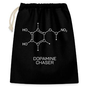 Dopamine Chaser Molekül - Geschenkbeutel aus Baumwolle (40 x 50 cm) - Schwarz - Vorne