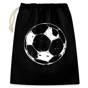 Fußball Zeichnung - Geschenkbeutel aus Baumwolle (40 x 50 cm) - Schwarz - Vorne
