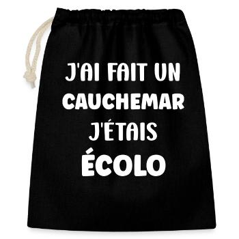 I had my ecological nightmare - Gift Bag 40 x 50 cm - black - Front