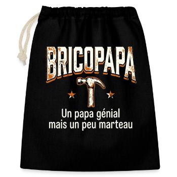 Papa Bricoleur Humour Bricopapa - Sac cadeau 40 x 50 cm - noir - Devant