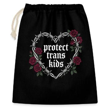 LGBT Pride Month - Protect Trans Kids - Gift Bag 40 x 50 cm - black - Front