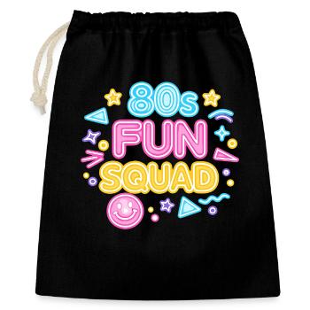 80s Fun Squad Neon Glow - Gift Bag 40 x 50 cm - black - Front