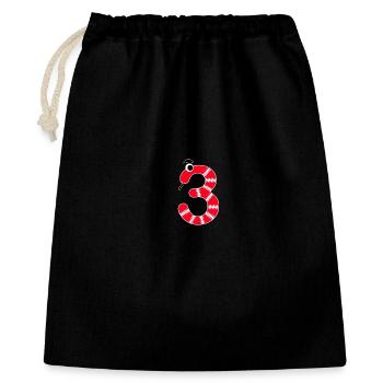 Number 3 Snake Red Kids - Gift Bag 40 x 50 cm - black - Front