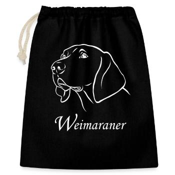Weimaraner Portrait - Geschenkbeutel aus Baumwolle (40 x 50 cm) - Schwarz - Vorne