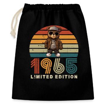 1965 Limited Edition Birthday Vintage Retro - Gift Bag 40 x 50 cm - black - Front