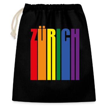 Zurich Rainbow Pride LGBT - Sac cadeau 40 x 50 cm - noir - Devant