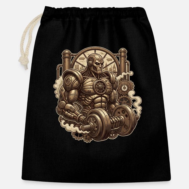 Steampunk Muscles - Gift Bag 40 x 50 cm - black