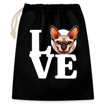 LOVE Canadian Sphynx Cat Cat Lover Funny - Gift Bag 40 x 50 cm - black - Front