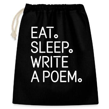 Eat Sleep Write A Poem - Gift Bag 40 x 50 cm - black - Front