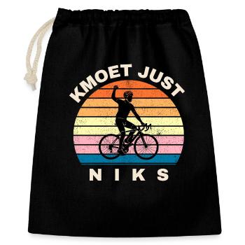 Kmoet just nothing, Dialecte anversois Chemises - Sac cadeau 40 x 50 cm - noir - Devant