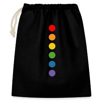 Rainbow rounds - Gift Bag 40 x 50 cm - black - Front