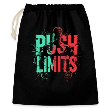 Gym Shirt Push Limit - Gift Bag 40 x 50 cm - black - Front