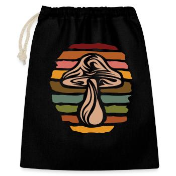 Retro mushroom collector - nature vintage design - Gift Bag 40 x 50 cm - black - Front