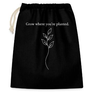 Grandir dans le présent - Sac cadeau 40 x 50 cm - noir - Devant