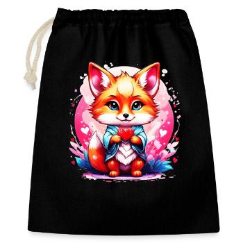 Kawaii Chibi Fox - Gift Bag 40 x 50 cm - black - Front