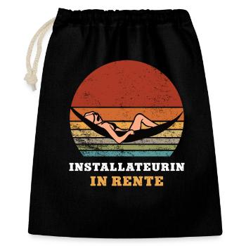 Pension de plombier Retraite Artisanat de pensionnaire - Sac cadeau 40 x 50 cm - noir - Devant