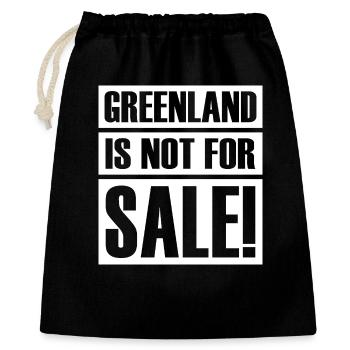 grönland gehört uns protest  - Geschenkbeutel aus Baumwolle (40 x 50 cm) - Schwarz - Vorne