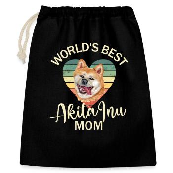 Dog Akita Inu - Gift Bag 40 x 50 cm - black - Front