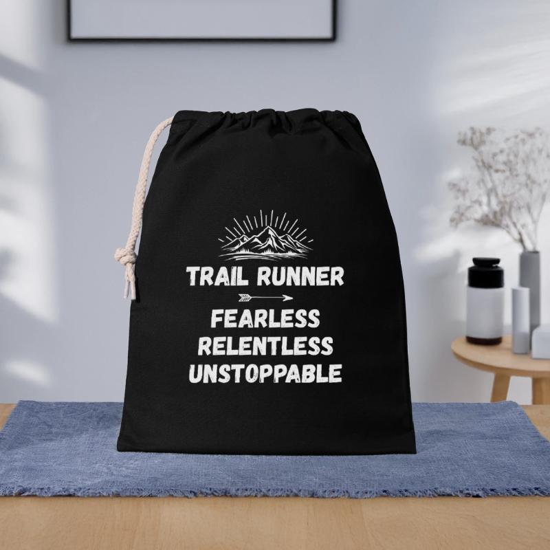 Coureur de trail - Intrépide. Implacable. Imparable. Sac cadeau 40 x 50 cm