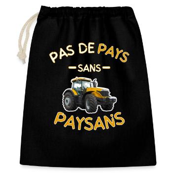 No country without yellow peasants - Gift Bag 40 x 50 cm - black - Front