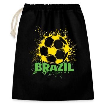 Brésil Football Explosion Brésil Joueur de football Fan - Sac cadeau 40 x 50 cm - noir - Devant