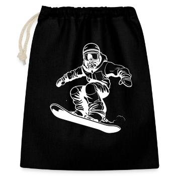 Snowboarder Sketch - Gift Bag 40 x 50 cm - black - Front