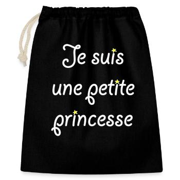 Je suis une petite princesse - Sac cadeau 40 x 50 cm - noir - Devant