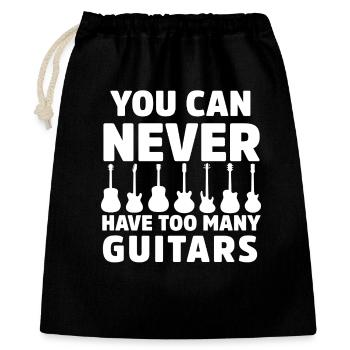 On n’a jamais trop de guitares Musique drôle - Sac cadeau 40 x 50 cm - noir - Devant