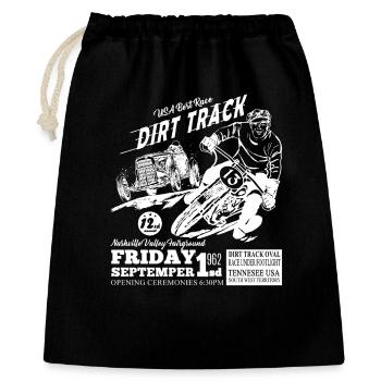 Tenessee Dirt Track Weiss - Geschenkbeutel aus Baumwolle (40 x 50 cm) - Schwarz - Vorne