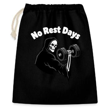 No Rest Days Grim Lifter - Geschenkbeutel aus Baumwolle (40 x 50 cm) - Schwarz - Vorne